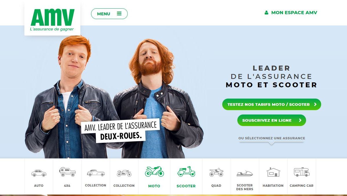 découvrez l'assurance deux-roues amv, une protection adaptative et complète pour votre moto ou scooter. bénéficiez d'une couverture sur mesure, d'une assistance 24/7 et de services rapides pour rouler en toute sérénité.